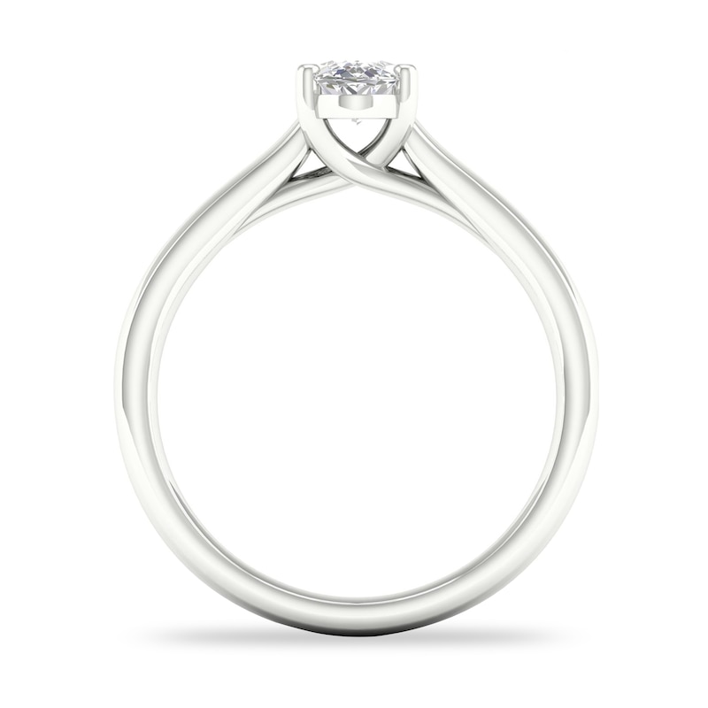 Main Image 3 of Diamond Solitaire Ring 3/4 ct tw Oval-cut 14K White Gold (SI2/I)