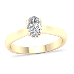 Diamond Solitaire Ring 3/4 ct tw Oval-cut 14K Yellow Gold (SI2/I)