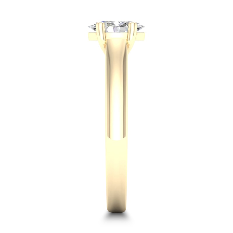Main Image 2 of Diamond Solitaire Ring 3/4 ct tw Oval-cut 14K Yellow Gold (SI2/I)