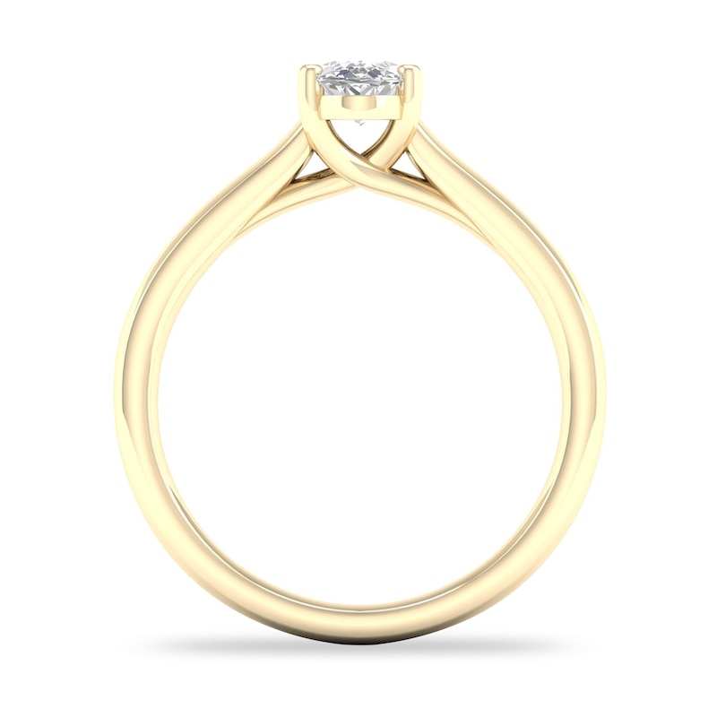 Main Image 3 of Diamond Solitaire Ring 3/4 ct tw Oval-cut 14K Yellow Gold (SI2/I)