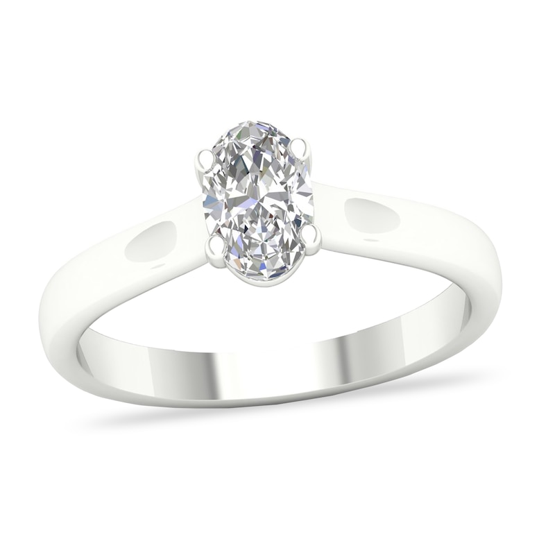 Diamond Solitaire Ring 3/4 ct tw Oval-cut Platinum (SI2/I)