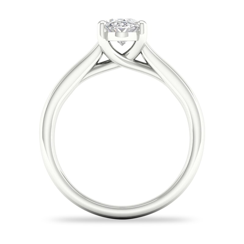 Main Image 3 of Diamond Solitaire Ring 1 ct tw Oval-cut 14K White Gold (SI2/I)