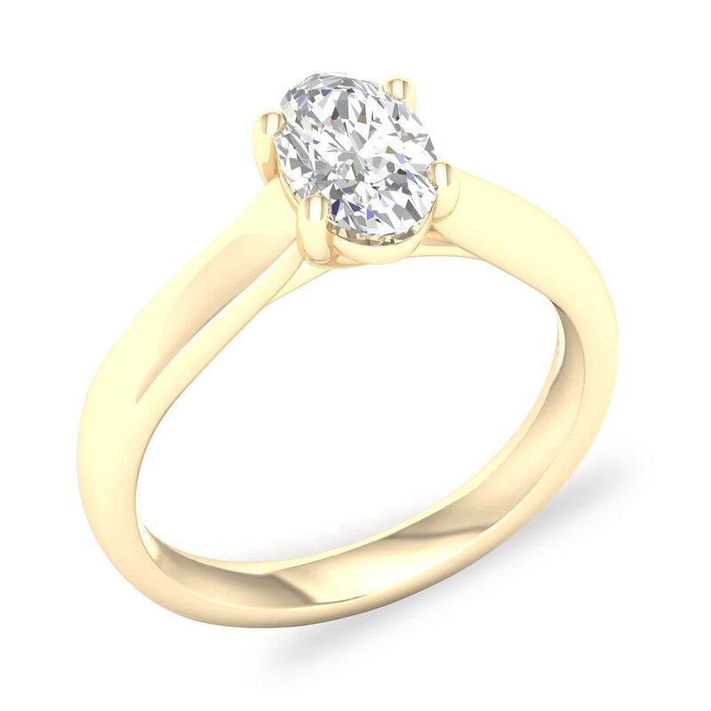 Diamond Solitaire Ring 1 ct tw Oval-cut 14K Yellow Gold (SI2/I)