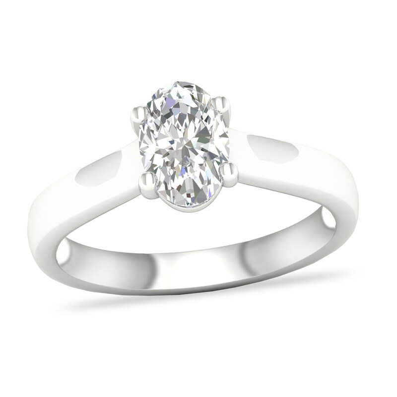 Main Image 1 of Diamond Solitaire Ring 1 ct tw Oval-cut Platinum (SI2/I)