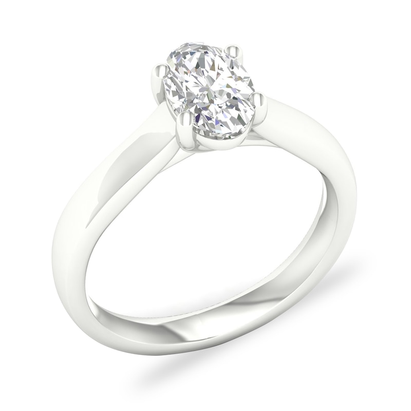 Diamond Solitaire Ring 1 ct tw Oval-cut Platinum (SI2/I)