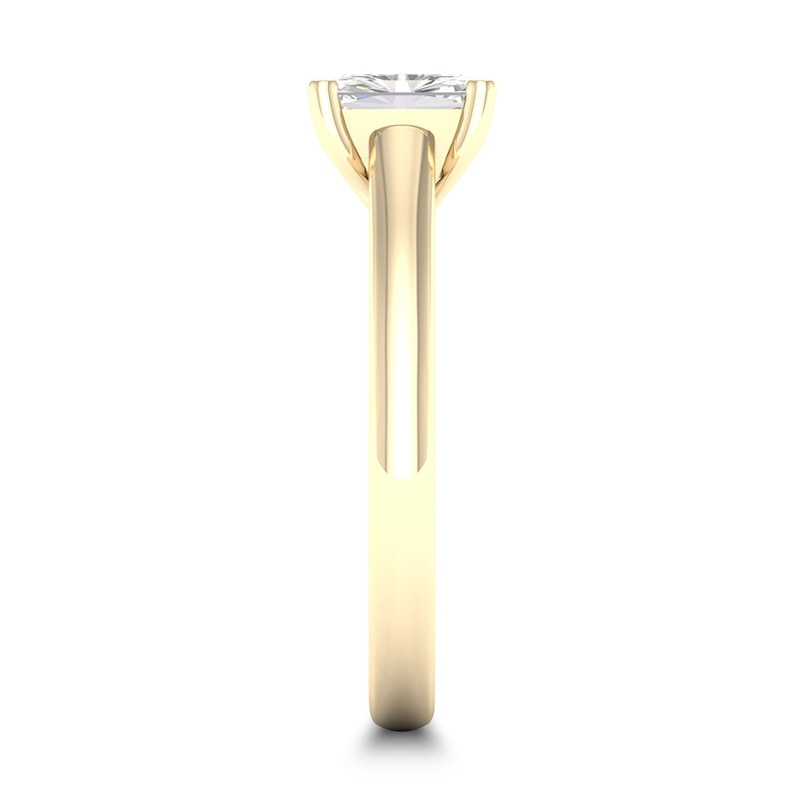 Main Image 2 of Diamond Solitaire Ring 3/4 ct tw Emerald-cut 14K Yellow Gold (SI2/I)