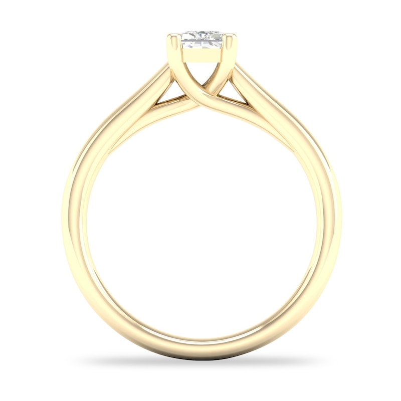 Main Image 4 of Diamond Solitaire Ring 3/4 ct tw Emerald-cut 14K Yellow Gold (SI2/I)