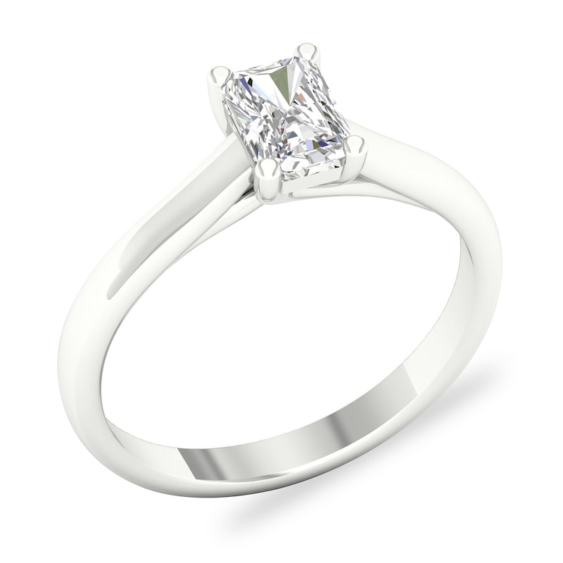 Diamond Solitaire Ring 3/4 ct tw Emerald-cut Platinum (SI2/I)