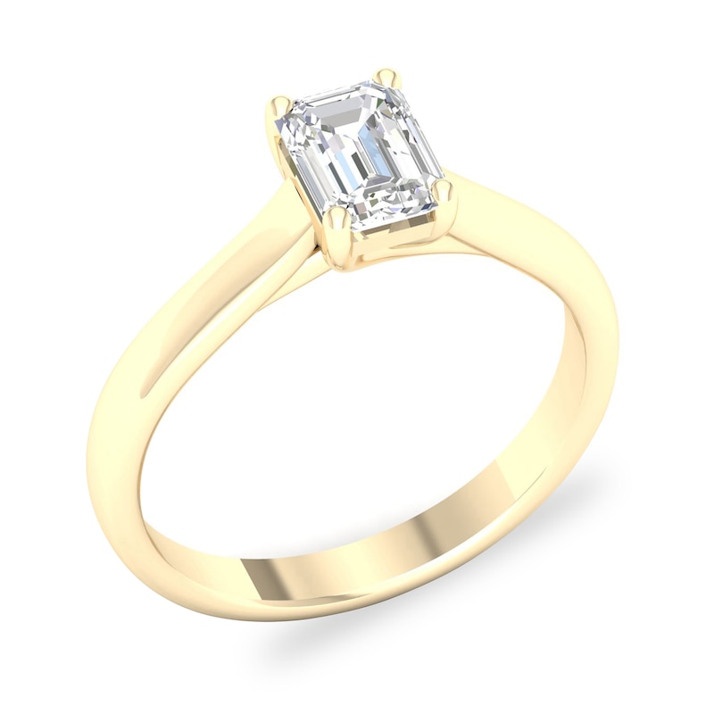 Diamond Solitaire Ring 1 ct tw Emerald-cut 14K Yellow Gold (SI2/I)