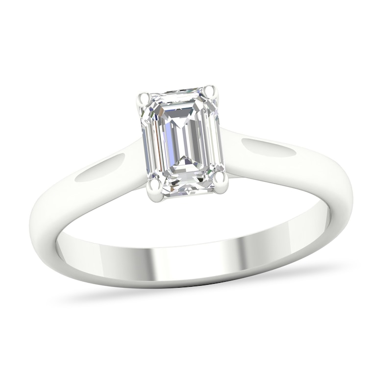Diamond Solitaire Ring 1 ct tw Emerald-cut Platinum (SI2/I)