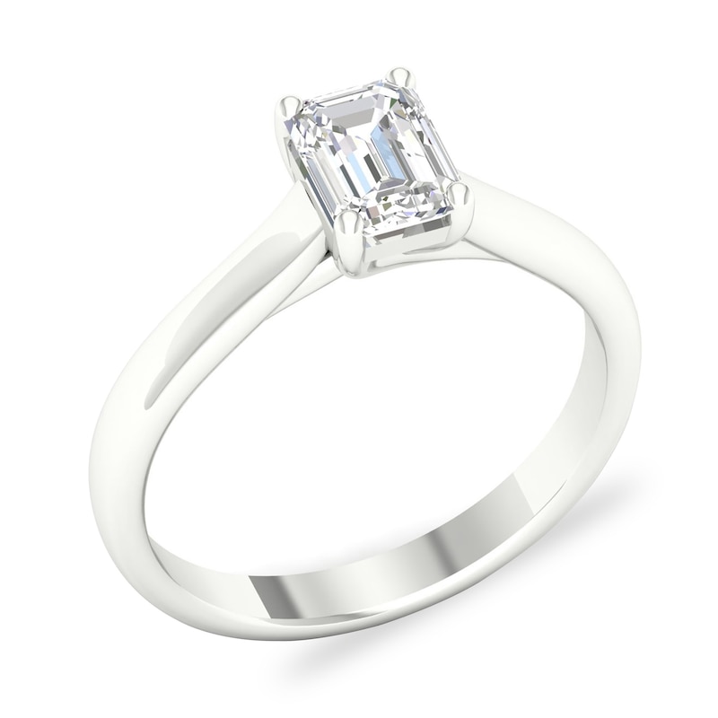 Diamond Solitaire Ring 1 ct tw Emerald-cut Platinum (SI2/I)