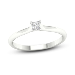 Diamond Solitaire Ring 1/6 ct tw Princess-cut 14K White Gold (SI2/I)