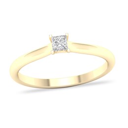 Diamond Solitaire Ring 1/6 ct tw Princess-cut 14K Yellow Gold (SI2/I)