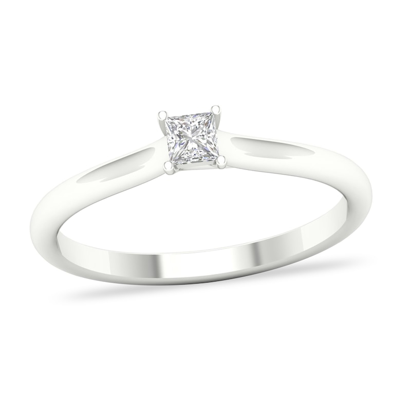 Diamond Solitaire Ring 1/6 ct tw Princess-cut Platinum (SI2/I)