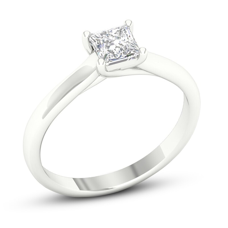 Diamond Solitaire Ring 3/4 ct tw Princess-cut Platinum (SI2/I)