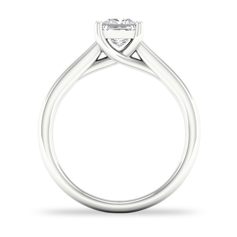 Main Image 3 of Diamond Solitaire Ring 1 ct tw Princess-cut 14K White Gold (SI2/I)