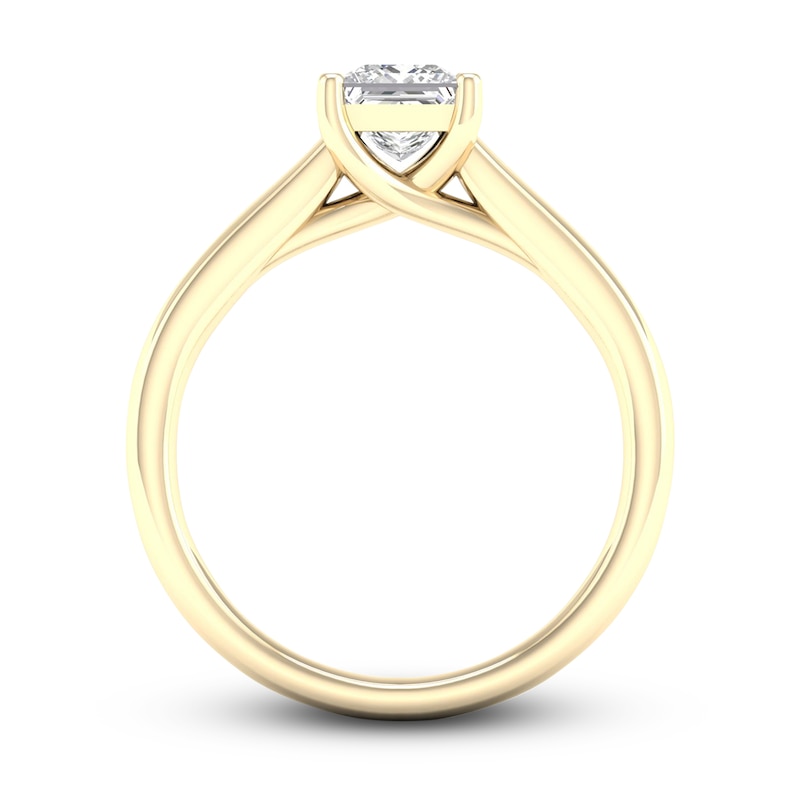 Main Image 3 of Diamond Solitaire Ring 1 ct tw Princess-cut 14K Yellow Gold (SI2/I)