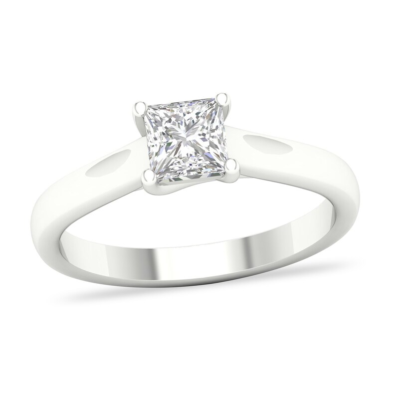Diamond Solitaire Ring 1 ct tw Princess-cut Platinum (SI2/I)