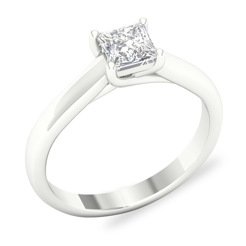 Diamond Solitaire Ring 1 ct tw Princess-cut Platinum (SI2/I)