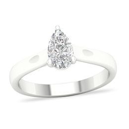Diamond Solitaire Ring 3/4 ct tw Pear-shaped 14K White Gold (SI2/I)