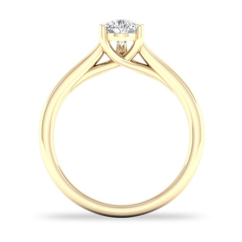 Main Image 3 of Diamond Solitaire Ring 3/4 ct tw Pear-shaped 14K Yellow Gold (SI2/I)