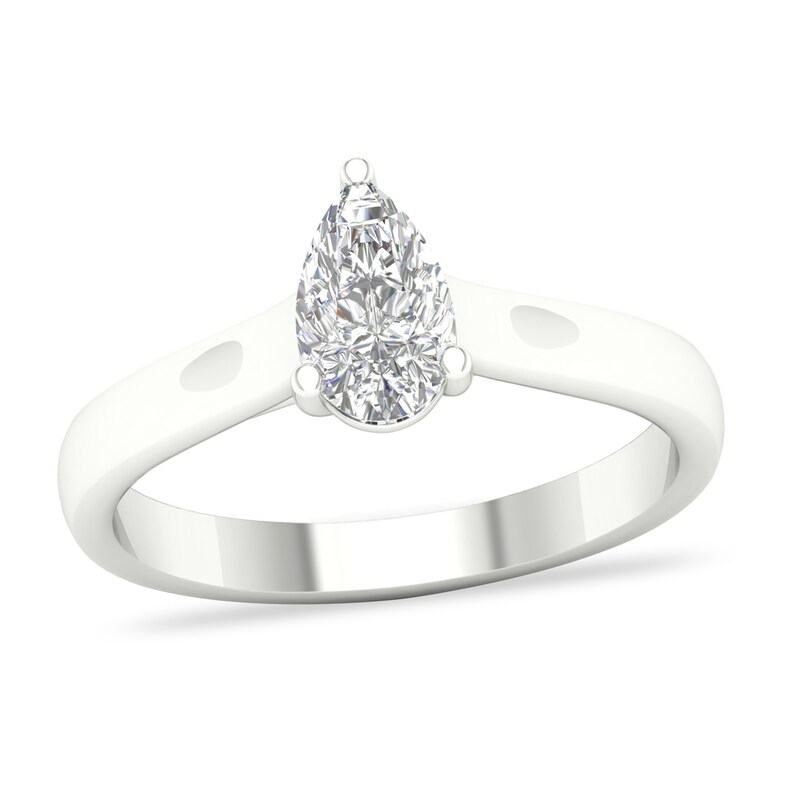 Main Image 1 of Diamond Solitaire Ring 3/4 ct tw Pear-shaped Platinum (SI2/I)