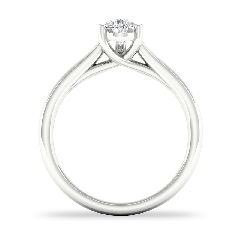 Diamond Solitaire Ring 3/4 ct tw Pear-shaped Platinum (SI2/I)