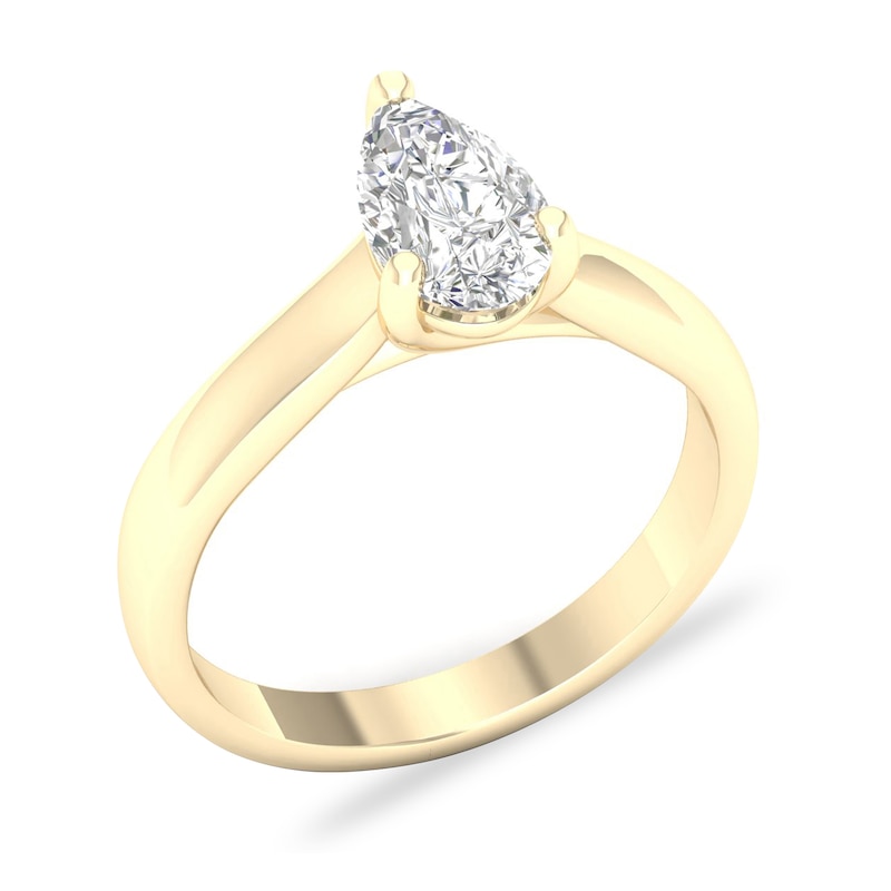 Diamond Solitaire Ring 1 ct tw Pear-shaped 14K Yellow Gold (SI2/I)