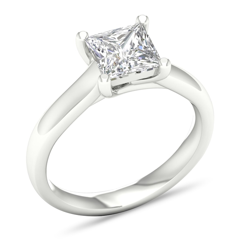 Main Image 4 of Diamond Solitaire Ring 2 ct tw Princess-cut 14K White Gold (I1/I)
