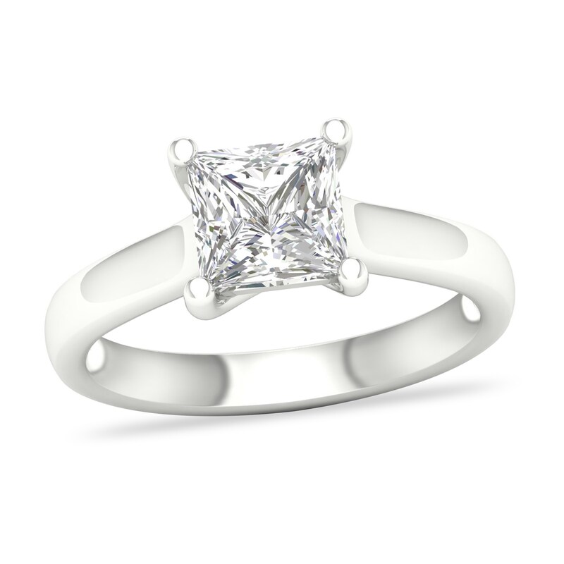 Main Image 1 of Diamond Solitaire Ring 2 ct tw Princess-cut Platinum (I1/I)