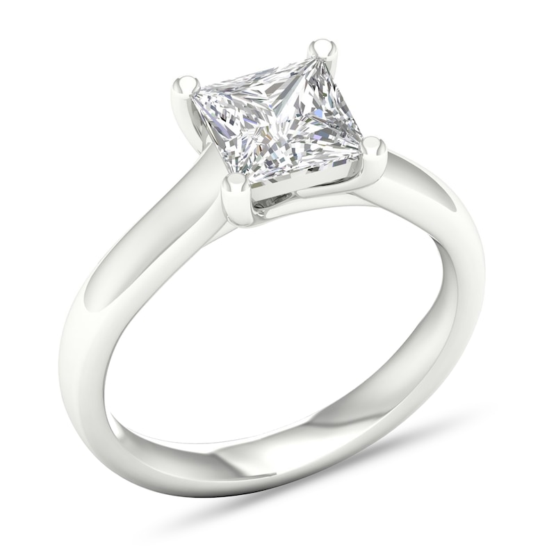 Diamond Solitaire Ring 2 ct tw Princess-cut Platinum (I1/I)