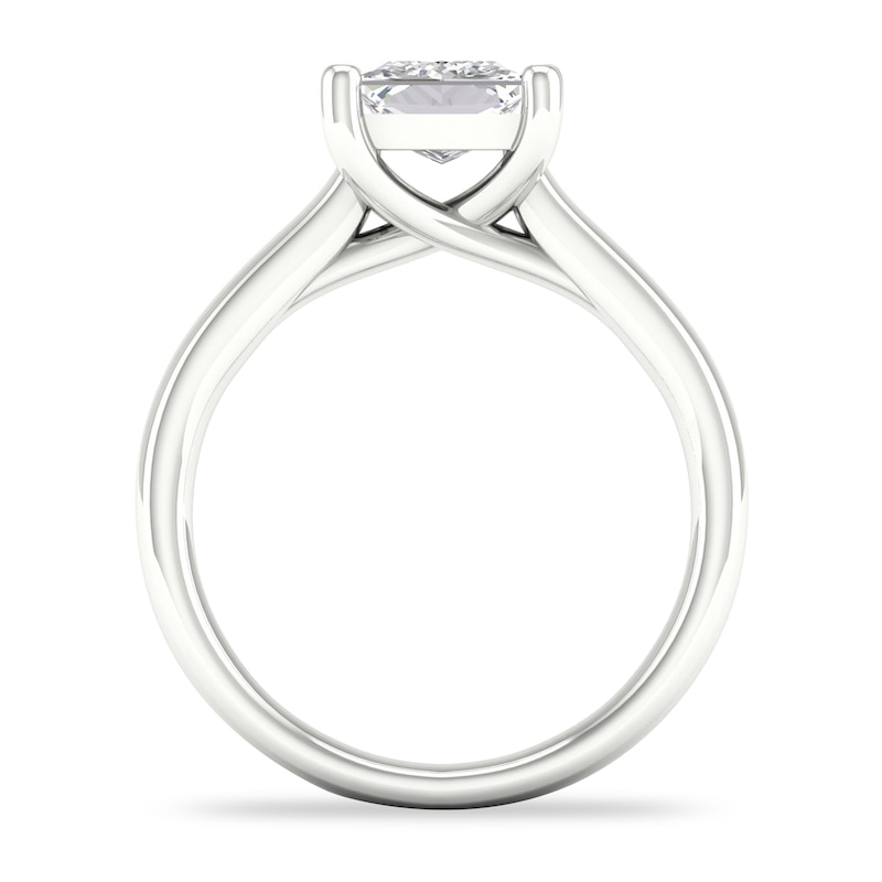 Main Image 3 of Diamond Solitaire Ring 2 ct tw Princess-cut 14K White Gold (I2/I)