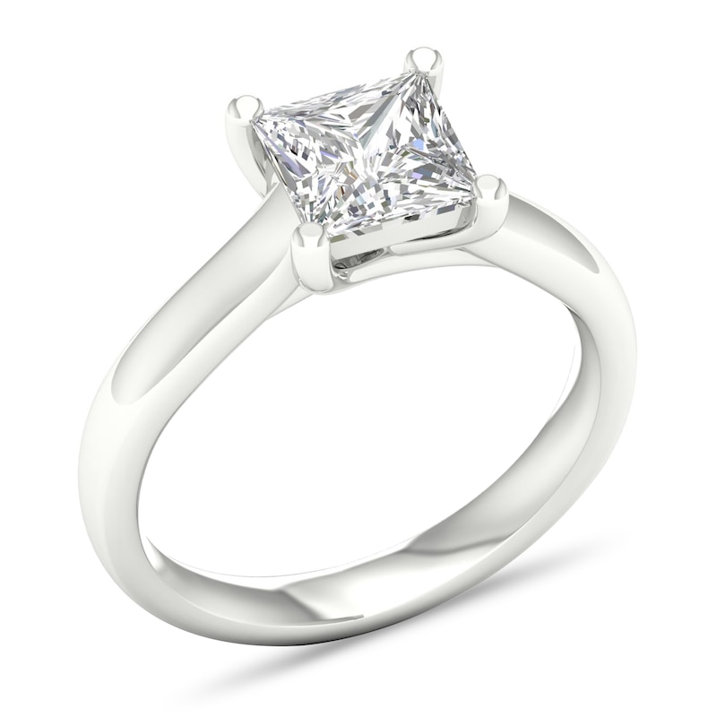 Main Image 4 of Diamond Solitaire Ring 2 ct tw Princess-cut 14K White Gold (I2/I)