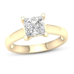 Diamond Solitaire Ring 2 ct tw Princess-cut 14K Yellow Gold (I2/I)