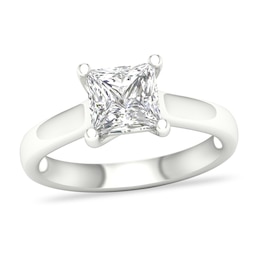 Diamond Solitaire Ring 2 ct tw Princess-cut 14K White Gold (SI2/I)