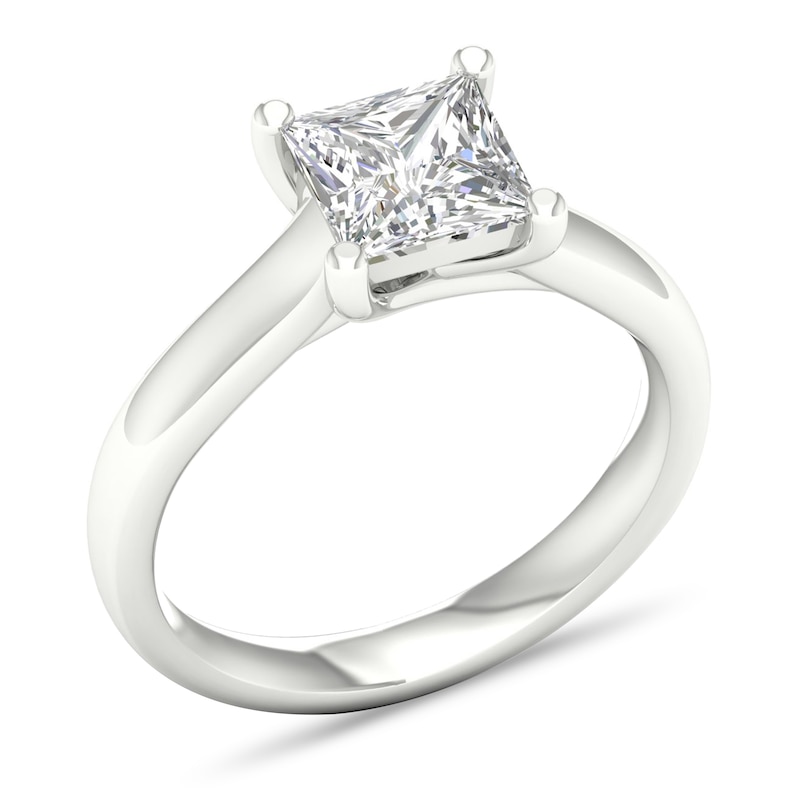 Main Image 4 of Diamond Solitaire Ring 2 ct tw Princess-cut 14K White Gold (SI2/I)