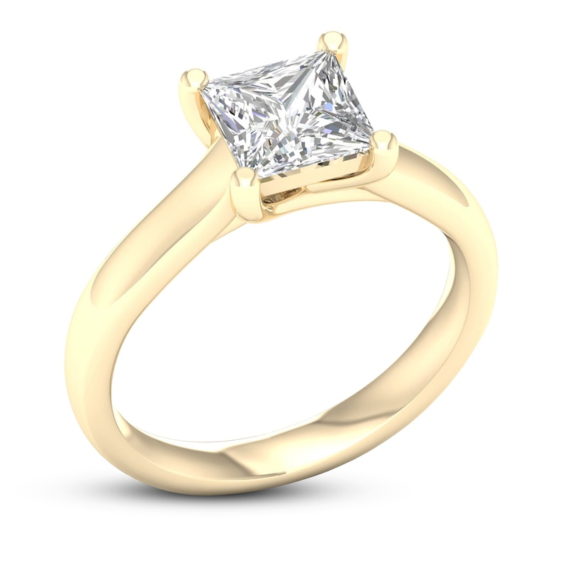 Main Image 4 of Diamond Solitaire Ring 2 ct tw Princess-cut 14K Yellow Gold (SI2/I)
