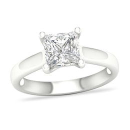 Diamond Solitaire Ring 2 ct tw Princess-cut Platinum (SI2/I)