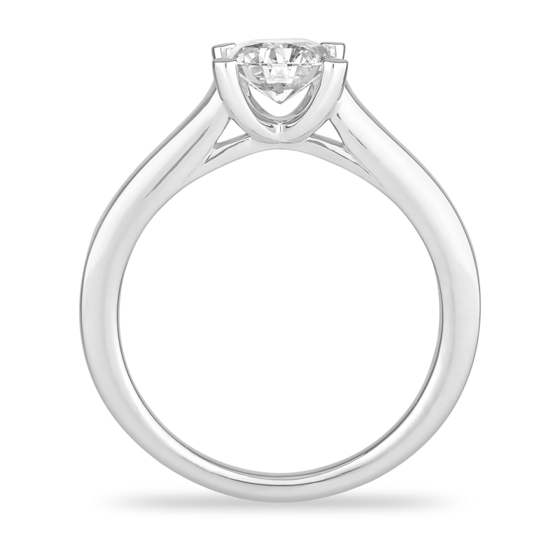 Main Image 2 of Diamond Solitaire Engagement Ring 1 ct tw Princess-cut 14K White Gold (I2/I)