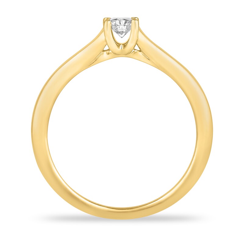 Diamond Solitaire Engagement Ring 1/5 ct tw Princess-cut 14K Yellow Gold (I2/I)