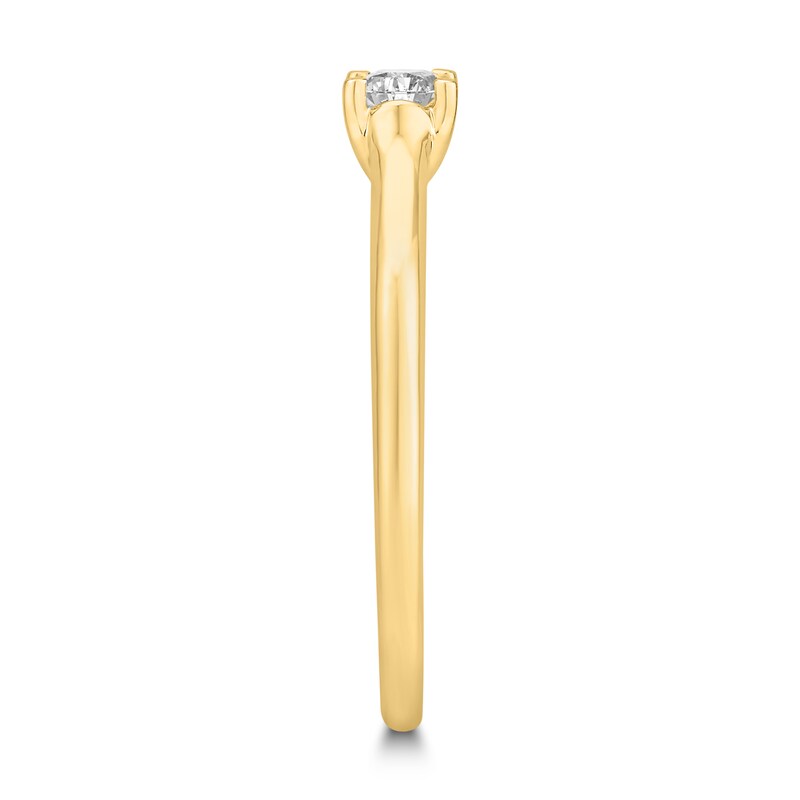 Diamond Solitaire Engagement Ring 1/5 ct tw Princess-cut 14K Yellow Gold (I2/I)