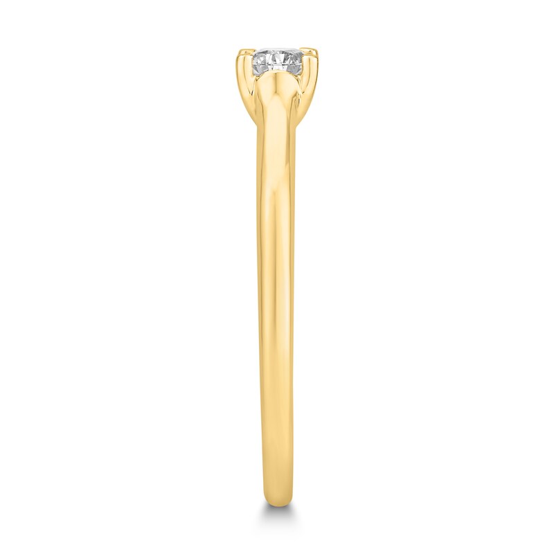 Diamond Solitaire Engagement Ring 1/3 ct tw Princess-cut 14K Yellow Gold (I2/I)