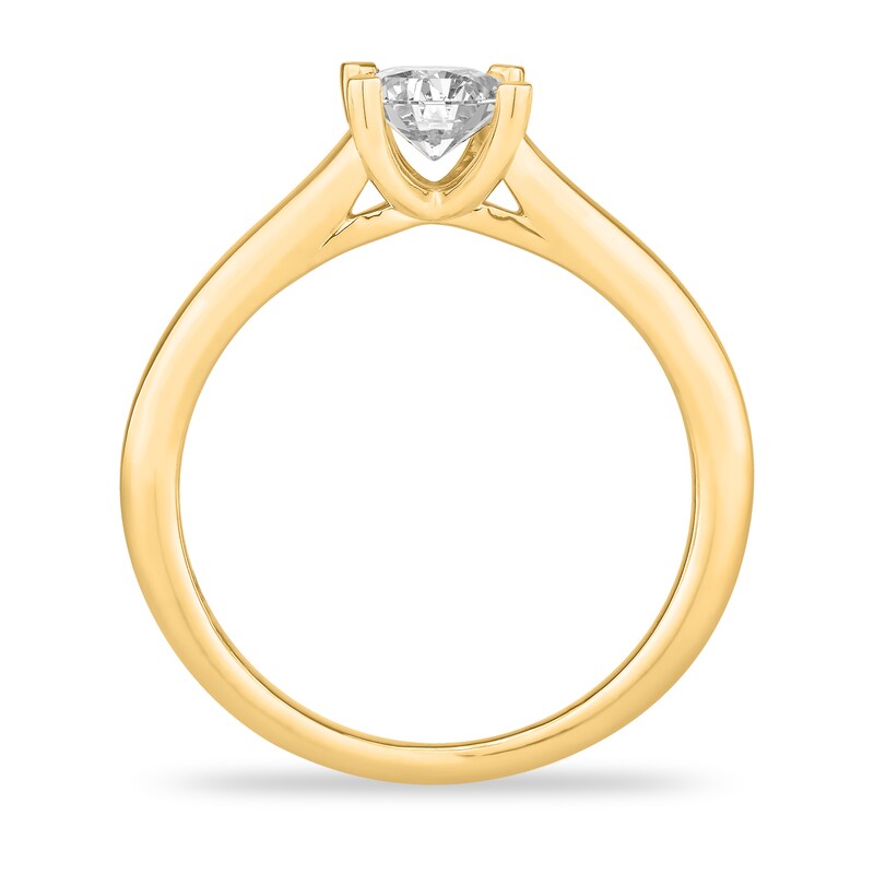 Diamond Solitaire Engagement Ring 7/8 ct tw Princess-cut 14K Yellow Gold (I2/I)