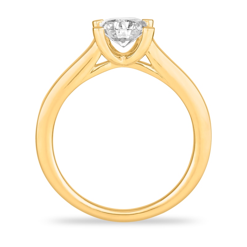 Diamond Solitaire Engagement Ring 2-1/2 ct tw Princess-cut 14K Yellow Gold (I2/I)
