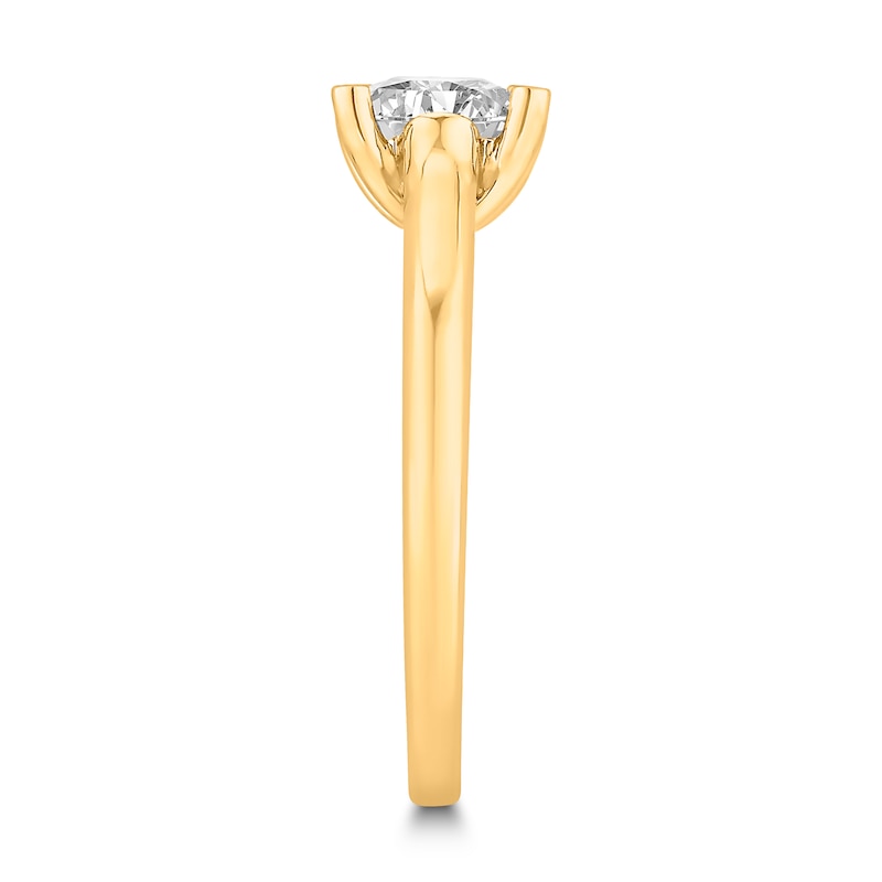 Main Image 3 of Diamond Solitaire Engagement Ring 3 ct tw Princess-cut 14K Yellow Gold (I2/I)