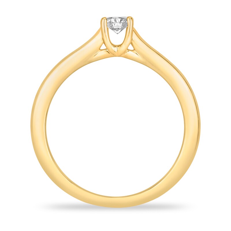 Diamond Solitaire Engagement Ring 1/2 ct tw Oval-cut 14K Yellow Gold (I2/I)