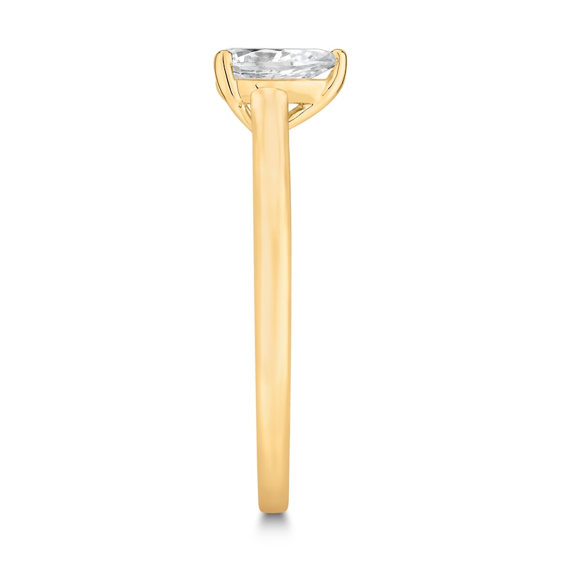 Main Image 2 of Diamond Solitaire Engagement Ring 1/2 ct tw Pear-shaped 14K Yellow Gold (I2/I)