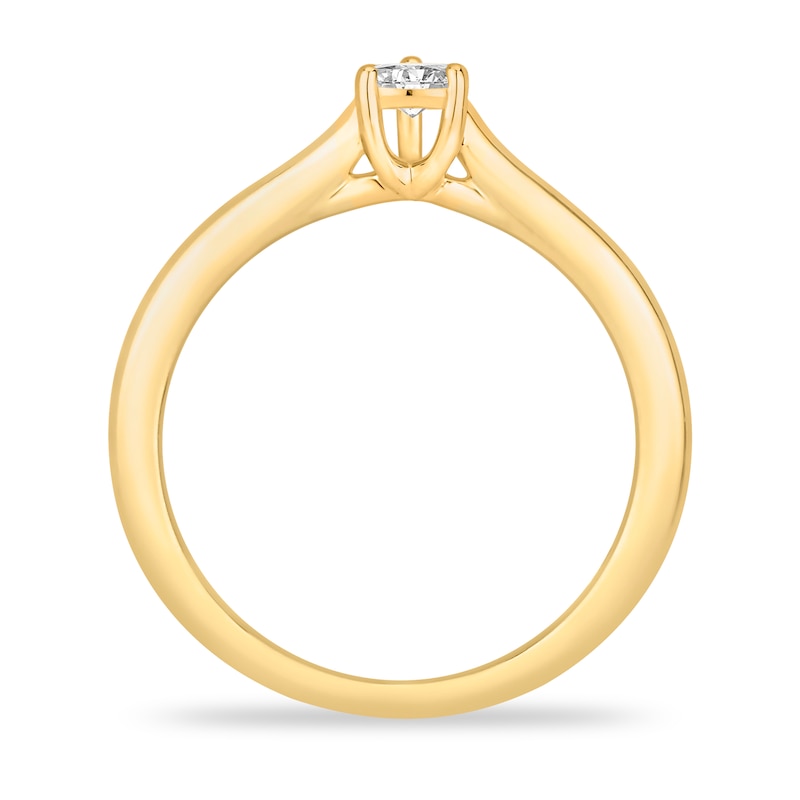 Main Image 3 of Diamond Solitaire Engagement Ring 1/2 ct tw Pear-shaped 14K Yellow Gold (I2/I)