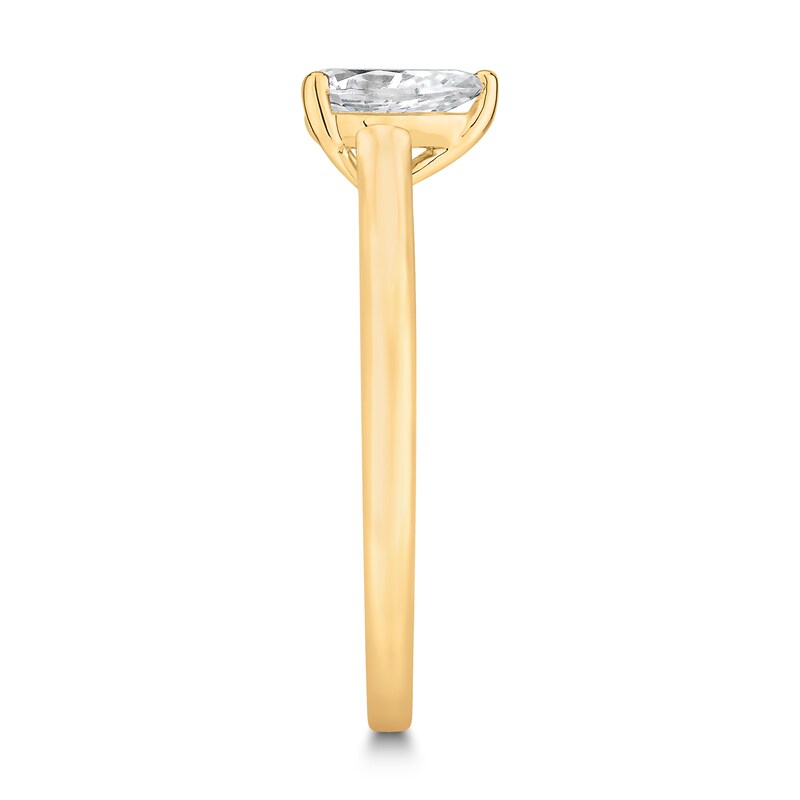 Diamond Solitaire Engagement Ring 3/4 ct tw Pear-shaped 14K Yellow Gold (I2/I)