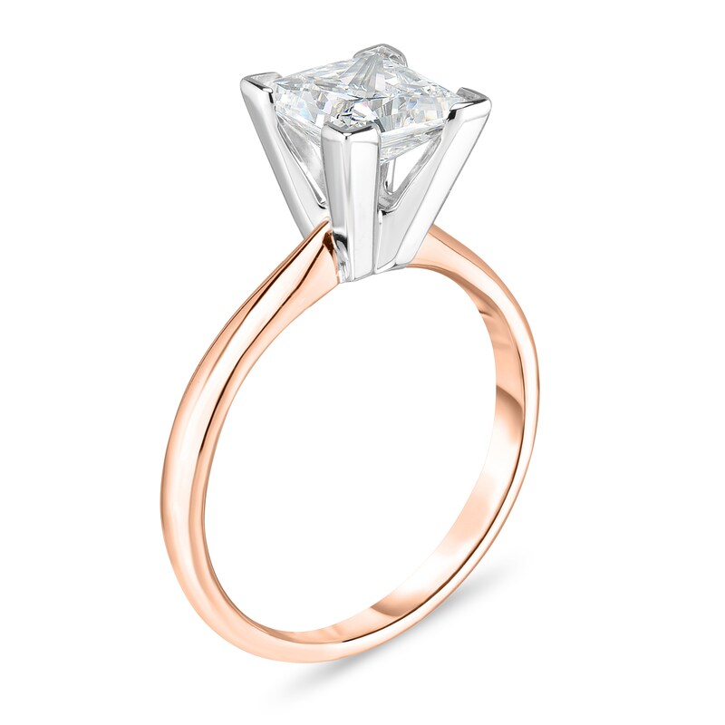 Main Image 2 of Diamond Solitaire Ring 1-7/8 ct tw Princess 14K Rose Gold (I1/I)